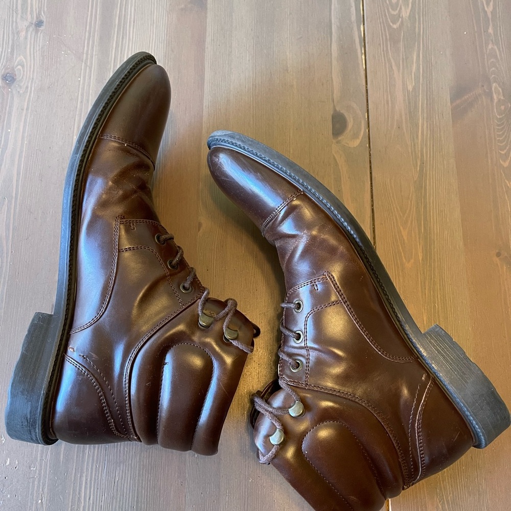 Kenneth Cole Reaction Brown Leather Ankle Chukka Boot - Size 12